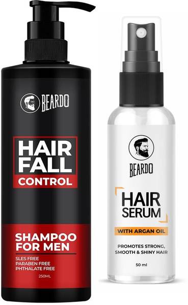 BEARDO Hair Care Combo For Men | Hair Serum & Hair Fall Shampoo | For Hair Smoothing