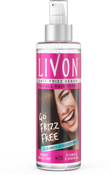 LIVON Hair Serum For Women, Smooth, Frizz-Free & Glossy Hair, Argan Oil & Vitamin-E