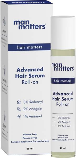 Man Matters Advanced Hair Serum Roll-On with 3% Redensyl, 3% Procapil | For Hair Growth