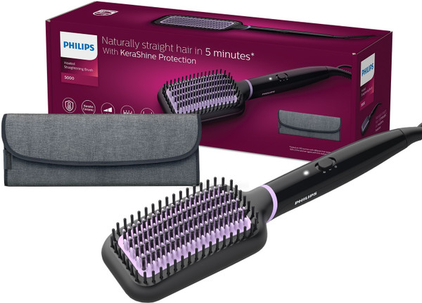 philips kerashine hair straightener brush