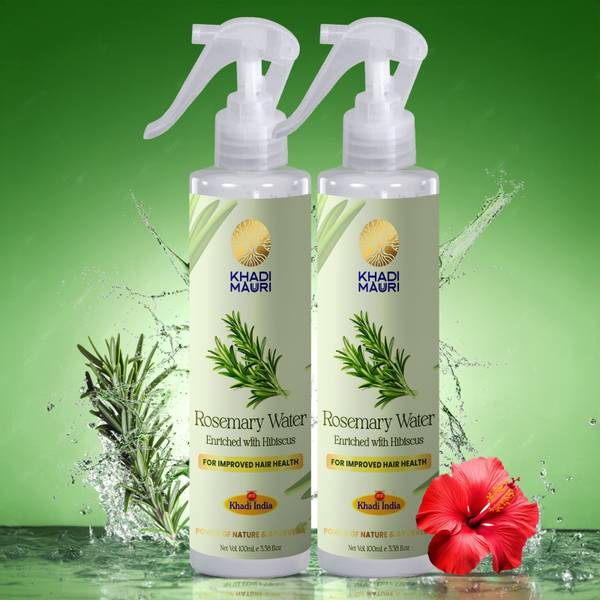Khadi Mauri Herbal Rosemary Water Spray for Anti Dandruff, Damage Repair & Anti Hairfall