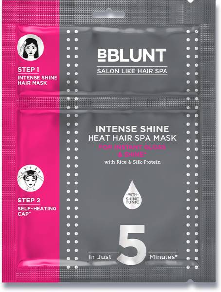 BBlunt Intense Shine Heat Hair Spa Mask-Rice & Silk Protein|Salon-Like Hair Spa at Home