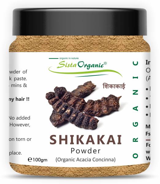 Sista Organic 100% Pure and Natural Shikakai Powder for Hair Wash and Nourishment