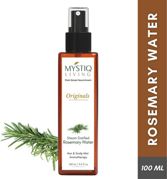 Mystiq Living Rosemary Water Spray for Hair Growth 100 Pure Steam Distilled Mist Hair Oil