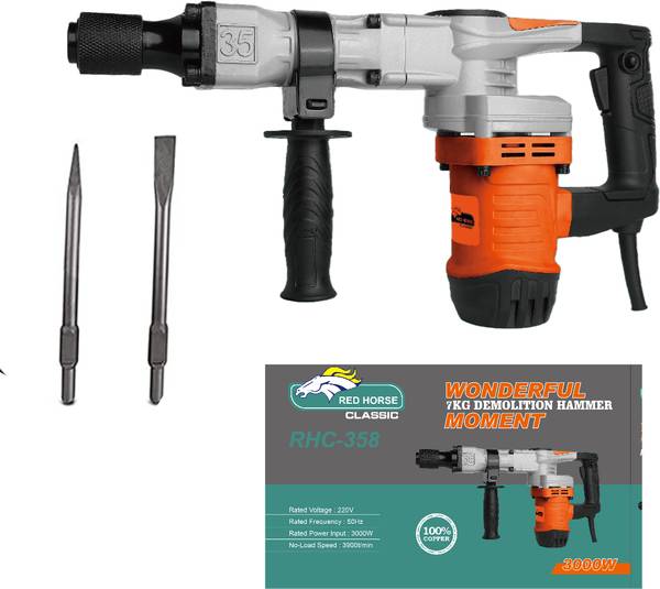 RanPra RHC-358 7 KG DEMOLITION/BREAKER MACHINE HEAVY DUTY HAMMER DRILL 3000 WATT Hammer Drill