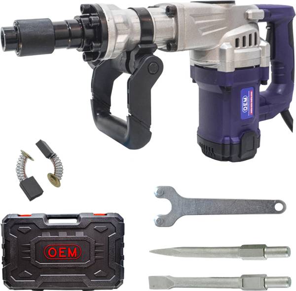 OEM Professinal 7Kg Demolition Hammer , 20J Impact Force, 3000 RPM Heavy-Duty Electric Demolition Tool with Flat & Pointed Chisels, Concrete Breaker W...