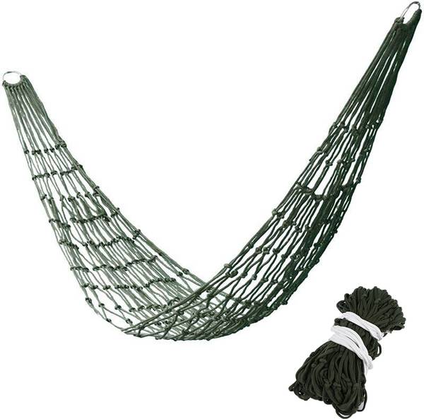 Ofifo Outdoor Sport Hammock, Outdoor Sport Camping Hammock Net Mesh Nylon Rope Nylon Hammock