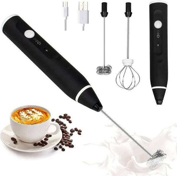 Mizuki Lifestyle Stainless Steel Electric Coffee Beater | Handheld Milk Wand Mixer 50 W Electric Whisk