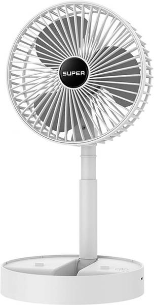 DUJE Bedroom Fan Folding Portable Fan Indoor Outdoor Phone Holder Portable USB Charging Mini Fan Electric Desktop Fan Bedroom Extendable Fan Laptop Ac...
