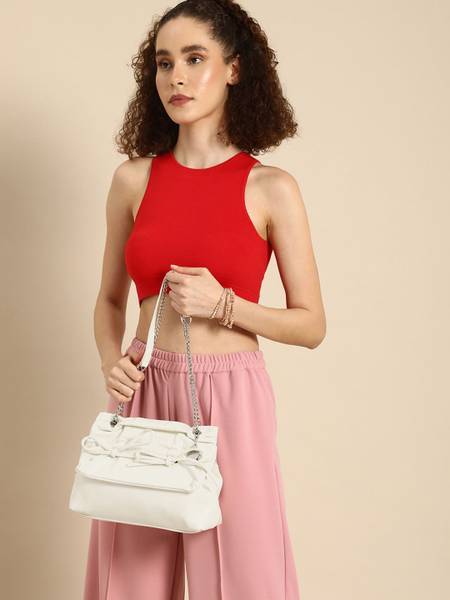 Dressberry Women White Shoulder Bag