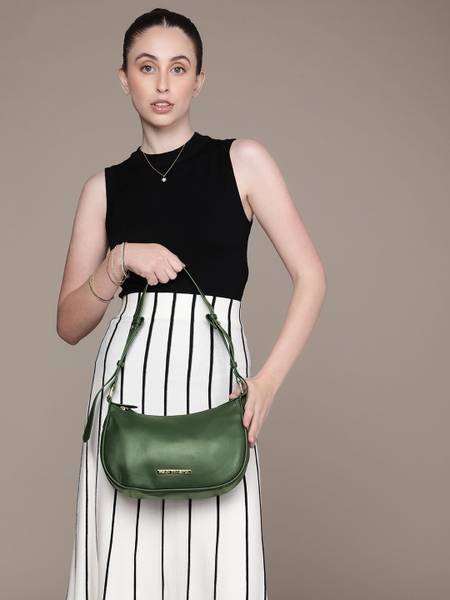 French Connection Women Green Shoulder Bag