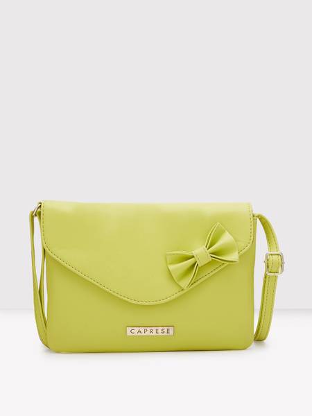 Caprese Green Sling Bag Rohde Bow Sling Small Lime Green Handbag