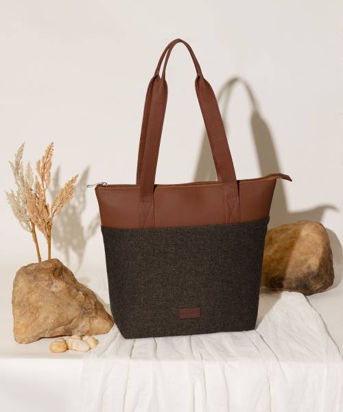 ZOUK Women Black, Brown Tote