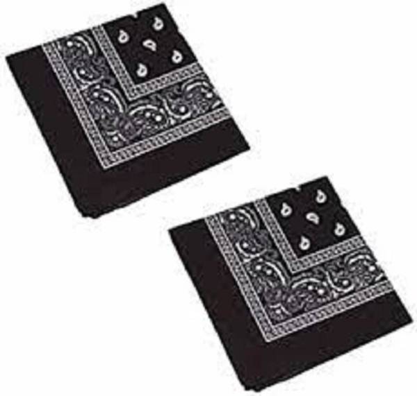 FOXSTON MENS COTTON BLACK RUMAL ["Black"] Handkerchief