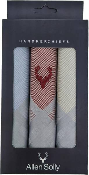 Allen Solly Men's Handkerchief ["Beige, Maroon & Blue"] Handkerchief