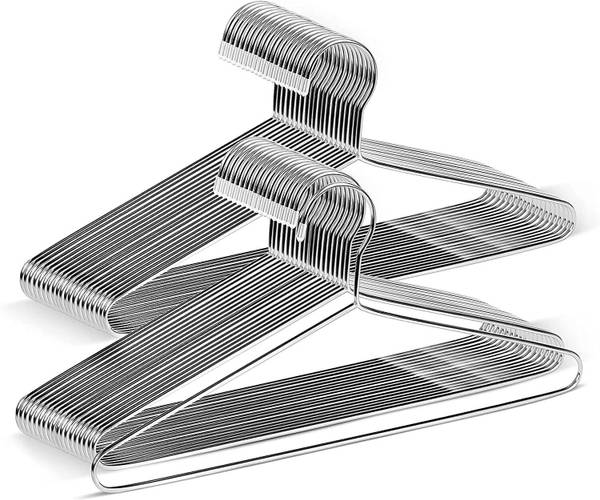 DEZNA Stainless Steel Coat Hanger Space Saving Hanger Steel Coat Pack