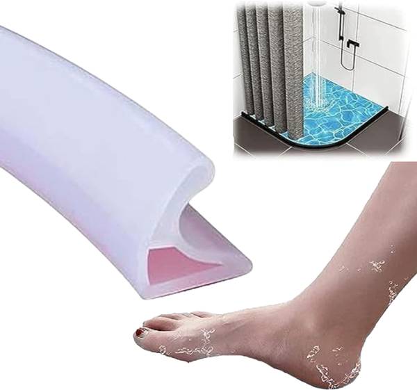 Nucarture Water Stopper for Bathroom Kitchen Slab Silicon Water Stopper Barrier 2 m Anti Slip Tape
