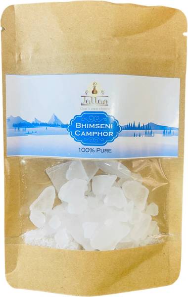 JALLAN Pure Bhimseni Camphor| Best use for Pooja, Havan, Mosquito Repellent| 100gm Pack