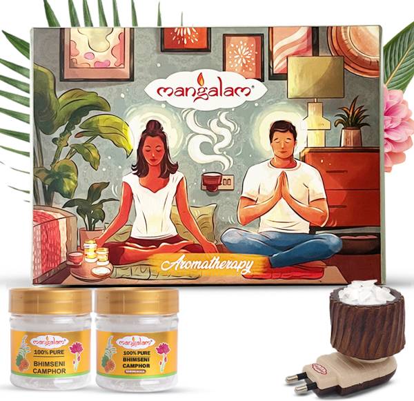 MANGALAM Aromatherapy Gift Box - Bhimseni Diffuser | Sweet Fragrance | Relaxes Mind