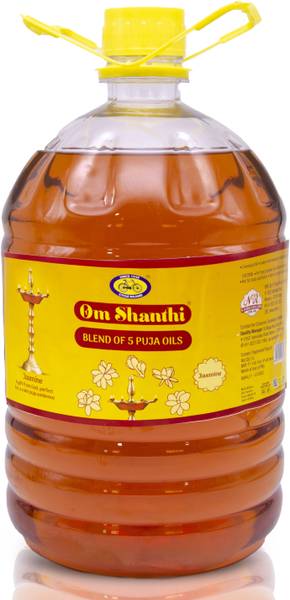 Cycle Om Shanthi Pure Puja Oil, Blend - Jasmine Fragrance (5 Ltr)