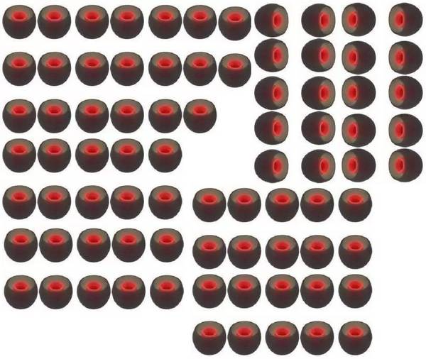 QWEEZER Pack of 80 Earbuds Rubber earphone replacement headphone ear cushion ear buds In The Ear Headphone Cushion