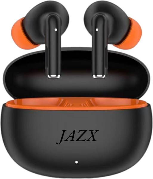 JAZX AirBuds CR-130 with 48Hrs Payback Music, with ENC & 11.2mm Drivers (Black8) Bluetooth