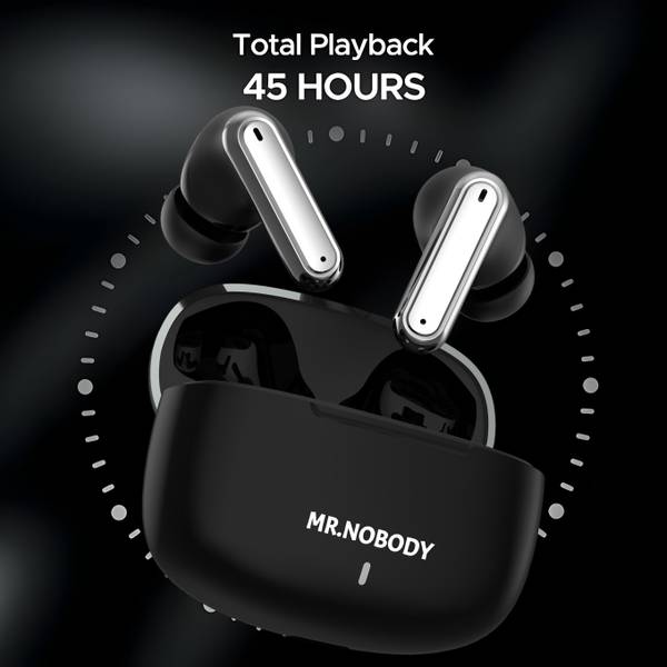 MR.NOBODY Ultrabuds with Latest BT v6.0,40Hr Playtime,13mm Dynamic Drivers,Rich Bass A597 Bluetooth