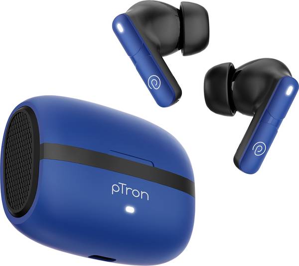 PTron Bassbuds Blaze w/ 50Hrs Playtime, 13mm Drivers,AI-ENC Clear Calls,Bluetooth 5.4 Bluetooth
