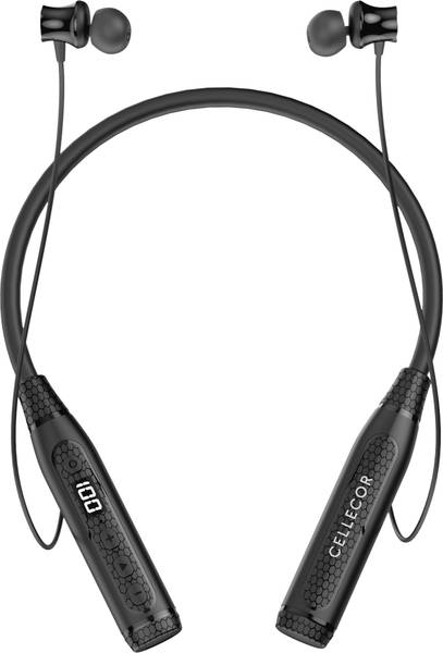 Cellecor BS-6 Wireless Neckband with 90 Hours Play Time and LCD Display Bluetooth