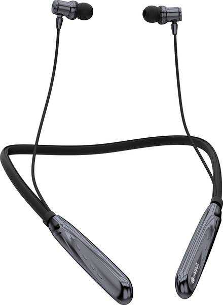 Aroma NB119 Zebra Upto 100H Playtime, ENC, Magnetic On/Off, Fast Charging Neckband Bluetooth