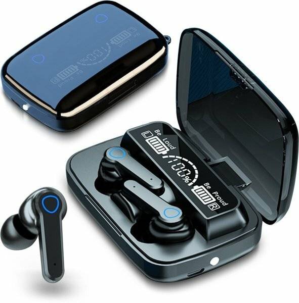 Raman Sales M19 TWS Earbuds Bluetooth Wireless With 2200 mAh Power Bank (BLACK) Bluetooth Headset