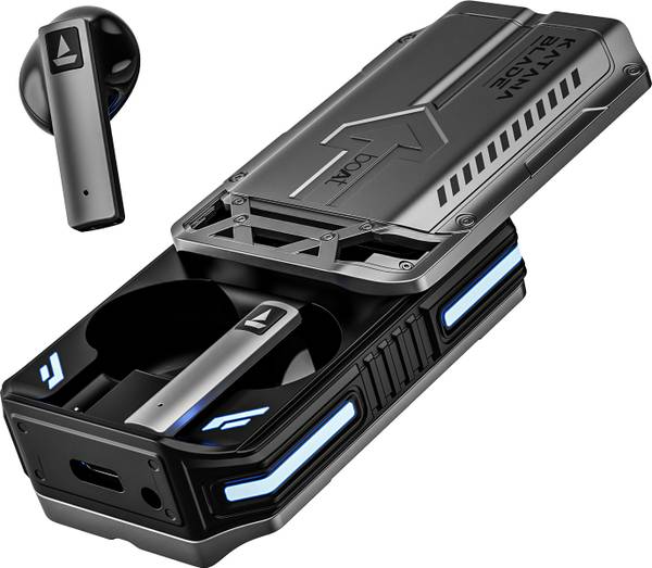 boAt Immortal Katana Blade w/ Metal Glider, RGB LEDs, 50 HRS Playback & Beast Mode Bluetooth Headset