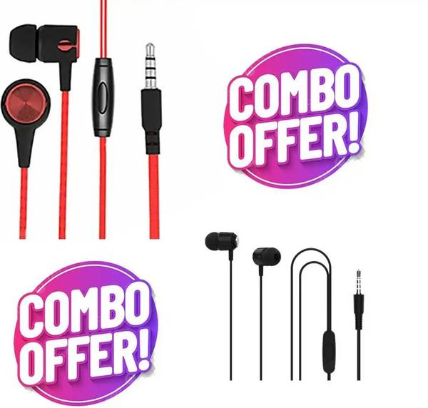 Dreamplug Dreamplugs Combo of Vwe 211 Vwe 228 earphone with mic