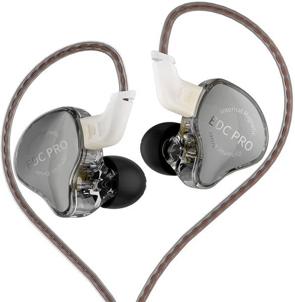 KZ EDC Pro IEM Earphone with Mic, High-Res Dynamic Driver, In-Line Microphone Wired
