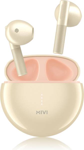 Mivi DuoPods K4 TWS,Rich Bass,50H Playtime,AI ENC,Low Latency,Type C,5.3 BT Earbuds Bluetooth Headset