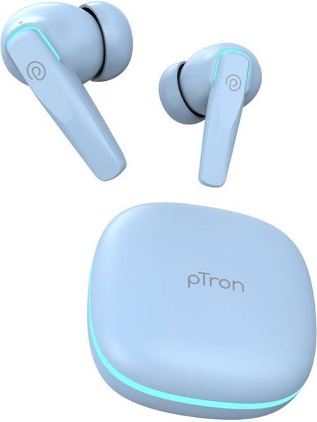 PTron Bassbuds Xcite with 50hrs Playback,AI ENC 4 Mics,Pristine Audio,40ms Low Latency Bluetooth