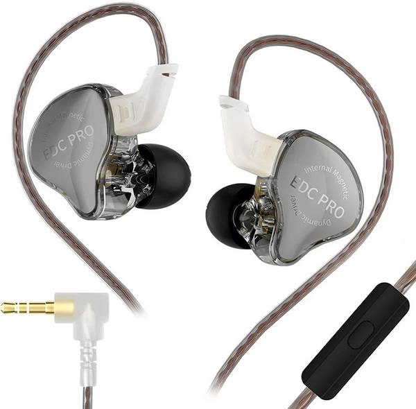 KZ EDC Pro IEM Wired Earphone With In-Line Mic, OFC Cable, 3.5mm Wired