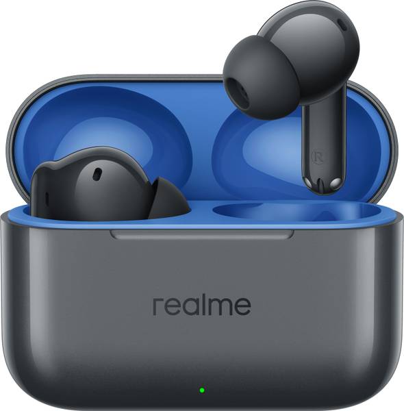 realme Buds T200 Hi-Res audio with 32dB ANC,12.4mm Quad Mic,50 Hrs Playback,BT 5.4,IP55 Bluetooth