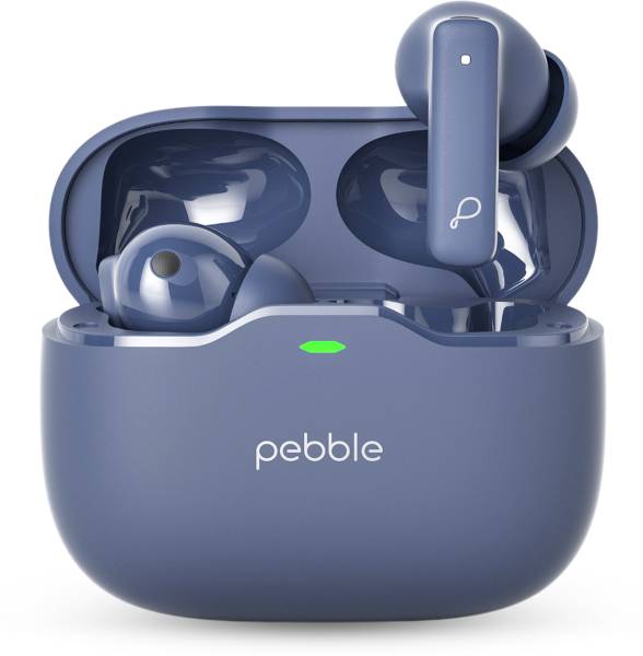 Pebble BlissBuds Ultra with Deep Bass, ANC, ENC Quad Mic, Dual Pairing, Clear Voice Bluetooth Headset