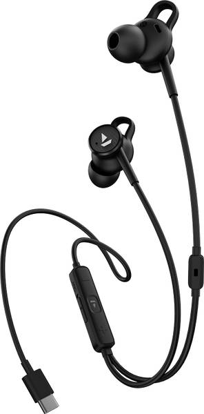 boAt Bassheads 122 ANC w/ Active Noise Cancellation, Type-c Interface & 13mm Drivers Wired Headset