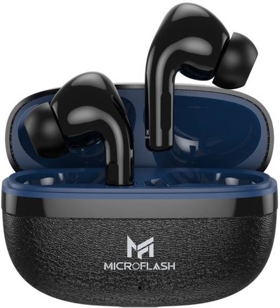 Microflash Air Buds L95 2days Battery, Touch, Strong Bass, Dual Mic, AI ENC, Low Latency Bluetooth