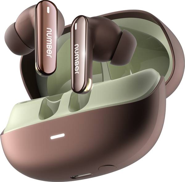 Number Navo Buds N1 w/ 100Hrs Playtime, 4Mic ENC, Dual Pairing, High Bass,Fast Charge Bluetooth
