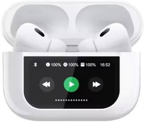 ULTADOR Airpods Pro 2+ (2nd generation) Bluetooth V5.4 ANC+ENC With LED Touch Screen Bluetooth without Mic Headset