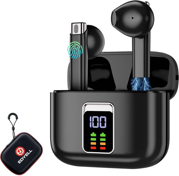 Edyell V1 Wireless Earbuds with Stereo Sound, 48 HRS Playtime, Touch Control Bluetooth Headset