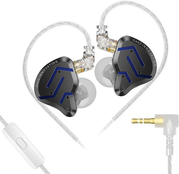 KZ ZSN Pro 2 HiFi Wired IEM, Dynamic Driver and Balanced Armature Hybrid IEM, 3.5mm Wired Headset
