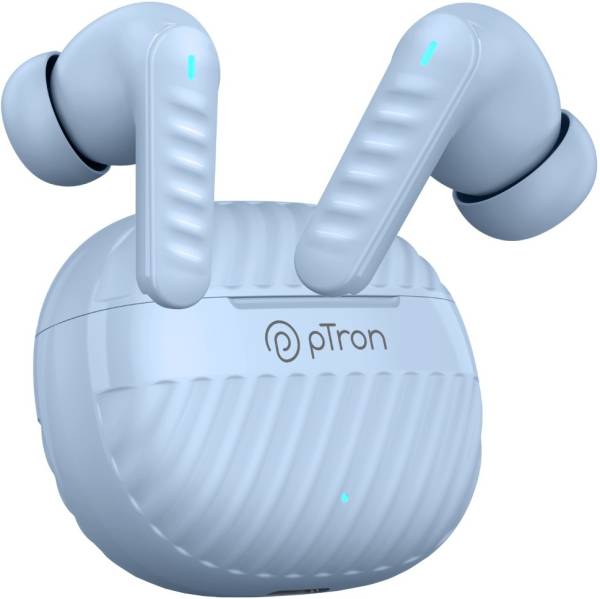 PTron Bassbuds Nova - AI ENC 4 Mics, 40hrs Playback, Deep Bass, 50ms Low Latency Bluetooth