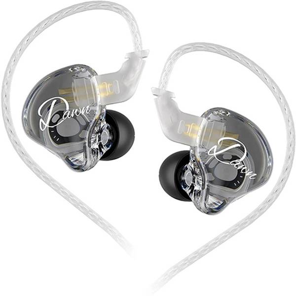 KZ Dawn IEM Wired, Silver Plated No Mic Super-Linear Dynamic Driver IEM 3.5mm Wired without Mic