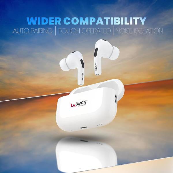 retold Ubon White BT-50 Truly Wireless Earbuds With Advance Feature Bluetooth Headset