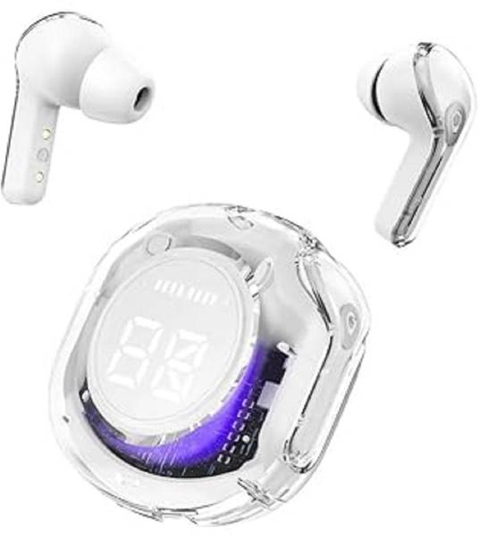 TARECON UltraPods TransparentCase Bluetooth Earbuds, Multi-Colour, Comfort Fit Bluetooth