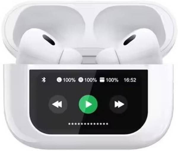 WELLSYS Airpods Pro 2+ (2nd generation) Bluetooth V5.4 ANC+ENC With LED Touch Screen Bluetooth Headset